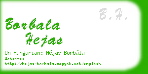 borbala hejas business card