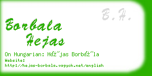 borbala hejas business card